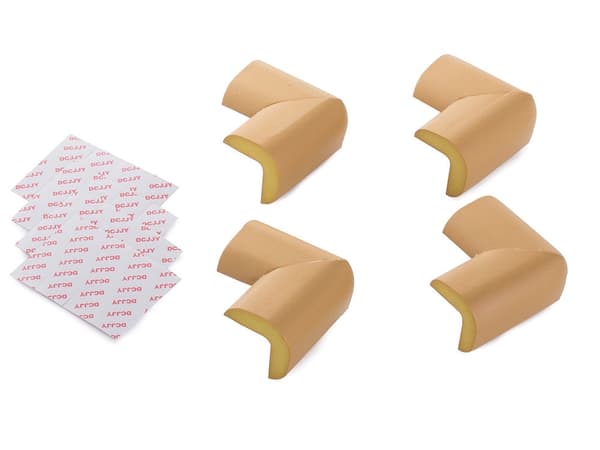Hörnskydd för möbler skumplast brun 4-pack 55 x 55 x 35 mm