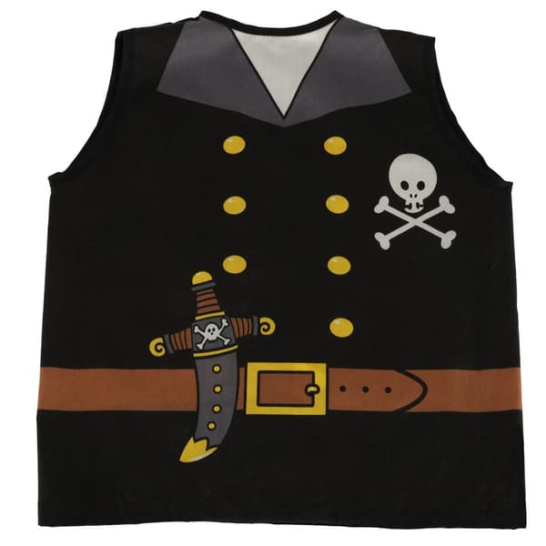 Piratkostume barn 3-8 år med øjenklap og hovedtørklæde polyester