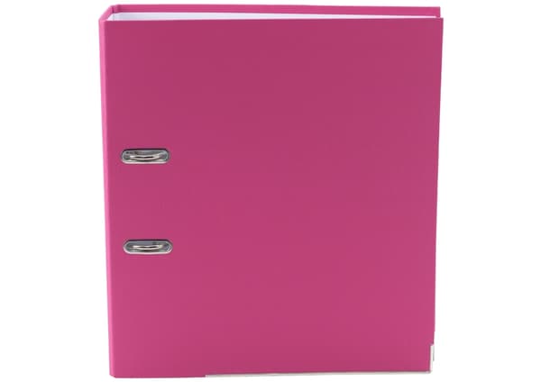 A4-mappe med spakmekanisme 75 mm ryg 500 ark rosa