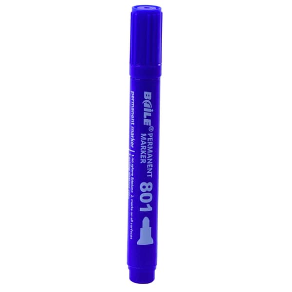 Permanent marker blå vattenfast 2,5–4,5 mm spets för plast/metal/glas