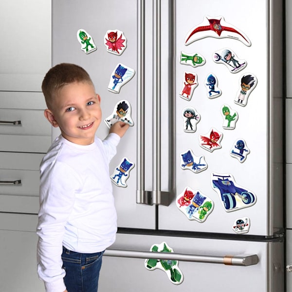 Pj Masks magnet sæt 20-pack magneter til børn 3+ (ca 3–8 cm)