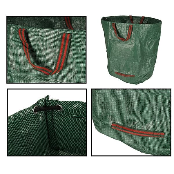 Sammenklappeligt løvkar 272 L i polypropylen, mørkegrøn 76x67 cm Green
