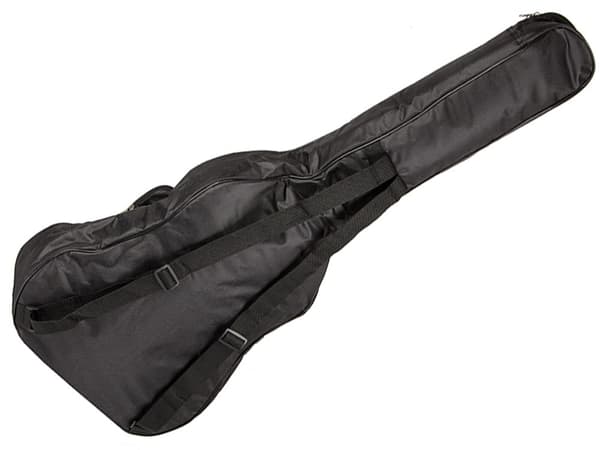 Gitarrfodral för akustisk gitarr polyester svart 105 cm med fickor