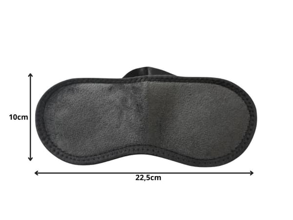 Sovemaske blackout med 20 magneter 22,5x10 cm, sort