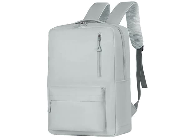 Ryggsäck med USB-port och laptopfack 18–20 L grå polyester