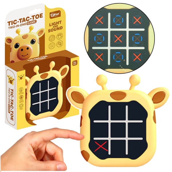Elektronisk spil 3-i-1 Tic Tac Toe/Parspil/Memory Giraftema