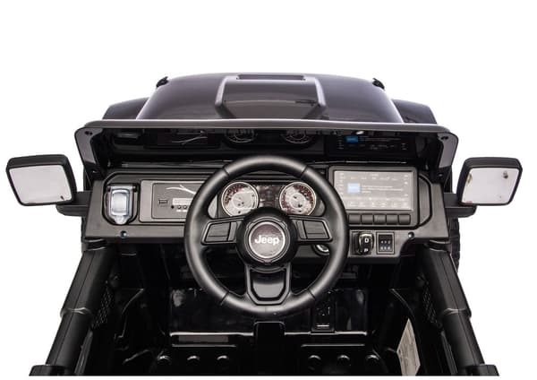 Batteridriven åkbil Jeep Rubicon 4x4 för barn, svart
