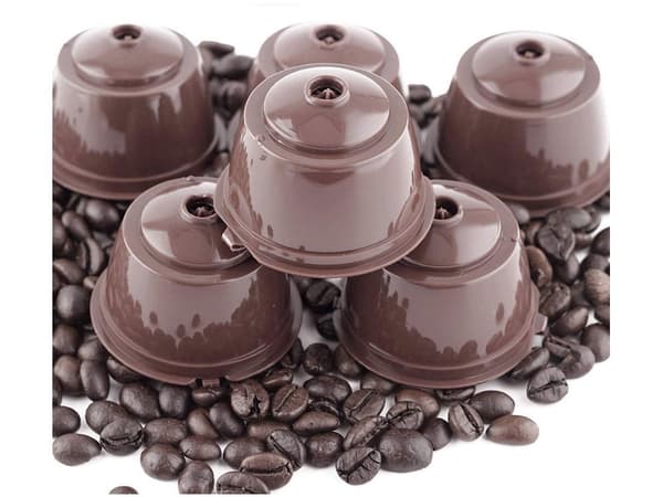 Genanvendelige kaffekapsler 5-pack 9 g med ske/børste til Dolce Gusto
