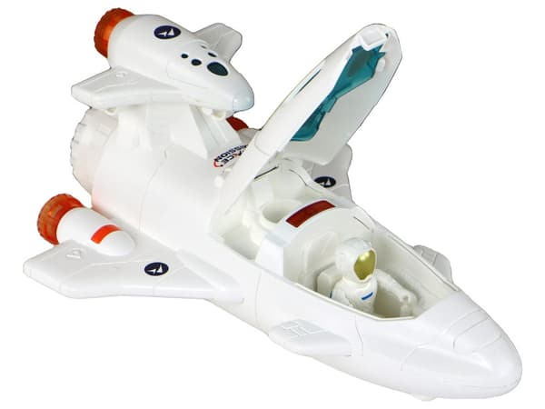 Rumraket legetøjssæt med lys & lyd 23 cm, kosmonaut + drone