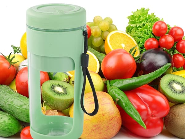 Portabel USB-smoothieblender 450 ml grön 2000 mAh 20 W