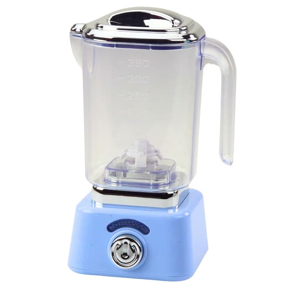 Legetøjsblender til børn blå/silver med lyseffekter 350 ml kande