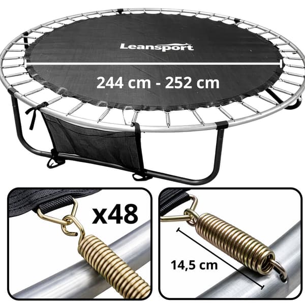Hoppemåtte til trampolin 8FT 244-252 cm, 48 fjedre