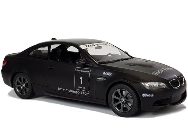 Fjernstyret bil BMW M3 1:14 sort 2.4 GHz LED-lys 9 km/h