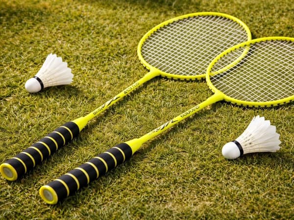 Badmintonmailasetti 2 kpl 65 cm, vihreä, kotelolla