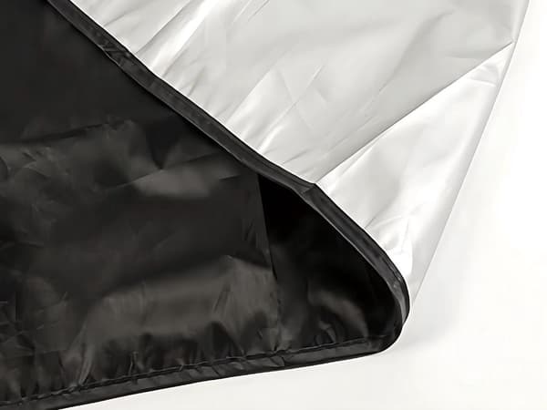 Forrudeafdækning bil dobbeltsidet sol/frost 190x70 cm sølv/sort