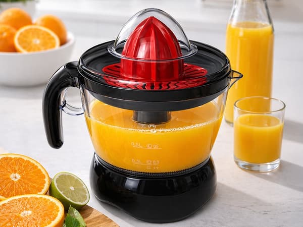 Elektrisk citruspresser 0,7 l 25 W plast sort