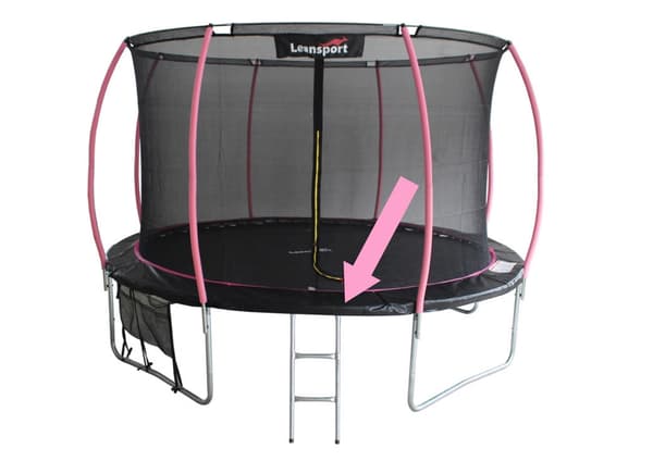 Kantbeskyttelse til trampolin 16ft 4,87 m 12 mm PVC/PE sort/rosa
