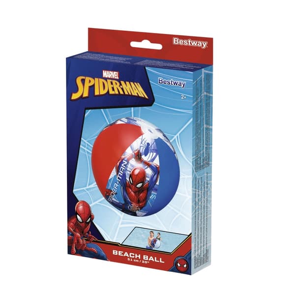 Ilmatäytteinen rantapallo 51 cm PVC, Marvel Spider-Man, 2+ vuotta (Bestway 98002)