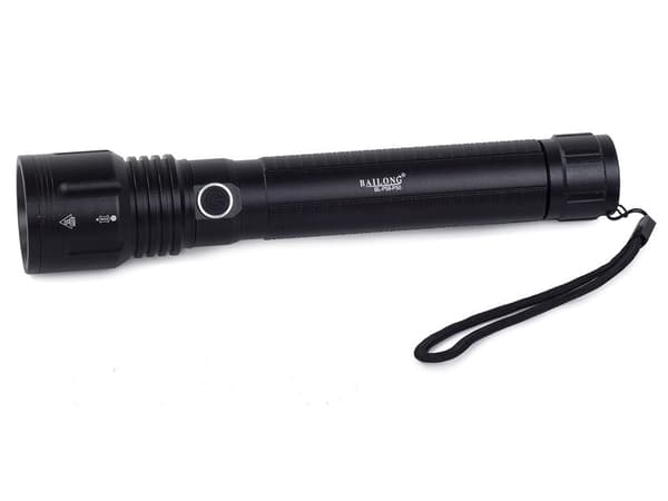 Taktisk lommelygte CREE XHP50 zoom IPX5 inkl. 2 batterier