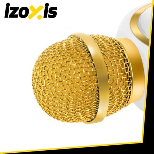 Trådlös karaoke mikrofon för barn Bluetooth 5.1 5W LED vit