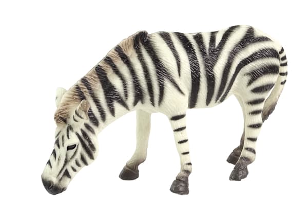 Zebra samlerfigur i plast 12 cm, håndmalet, fra 3 år