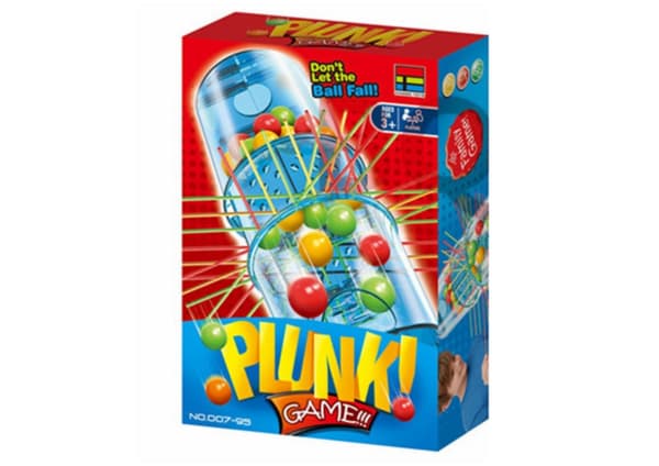 Falling Balls balancespil med tårn, 21 pinde og 24 bolde, 3+ år