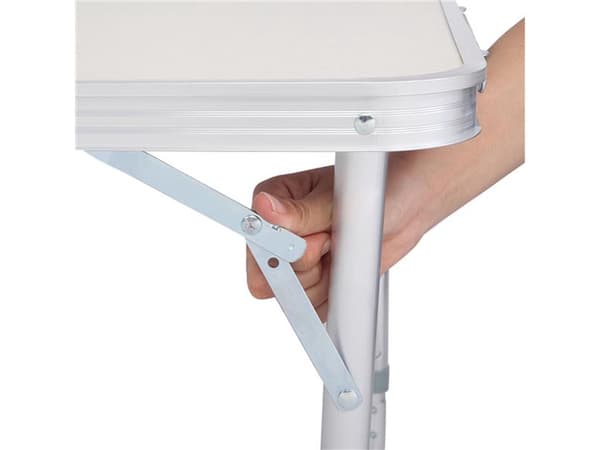 Sammenklappeligt campingbord 180x60 cm justerbar höjd creme