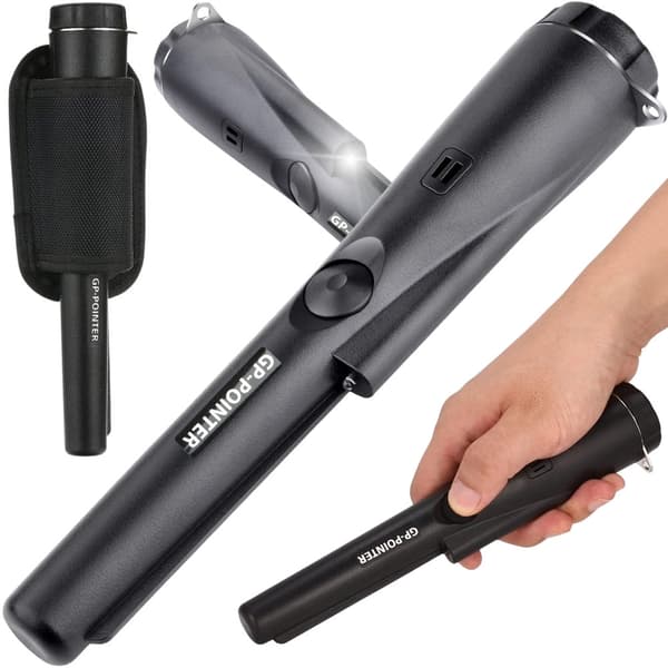GP-POINTER pinnmetalldetektor IP66 med LED ljud/vibration svart