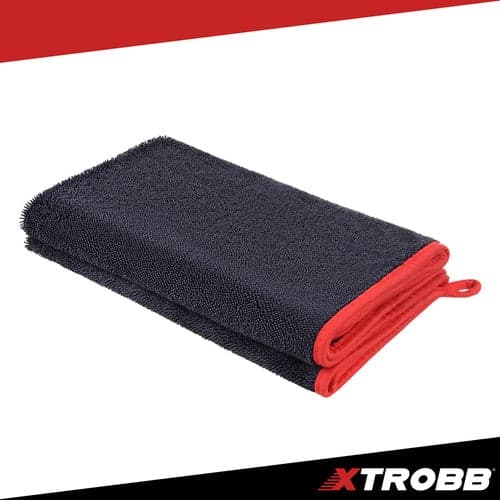Bilavtorkningsduk microfiber 90x60 cm 600 GSM dubbelsidig spiralborst