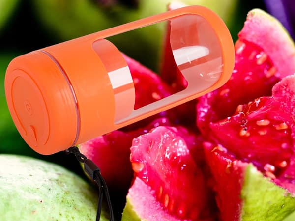 Kannettava USB-blendari 450 ml 20 W oranssi ruostumattomilla terillä