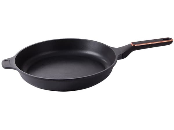 Stegepande 28 cm støbt aluminium non-stick, sort, til induktion