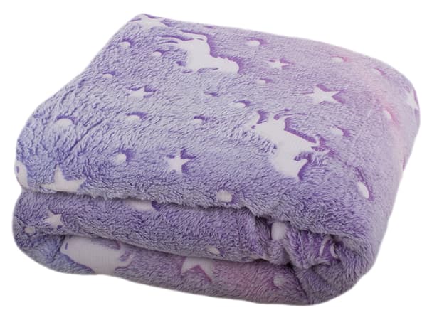 Filt med ärmar fleece 190x170 cm fluorescerande lila