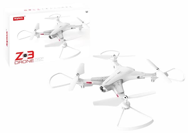 RC drone med kamera sammenfoldelig hvid, 2.4G, iOS/Android, 1500mAh
