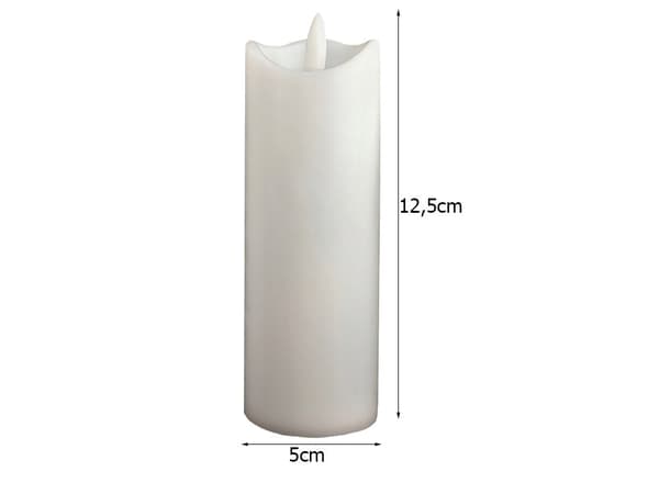 LED-ljus batteridrivet fladdrande låga 12,5 cm vit varm gul