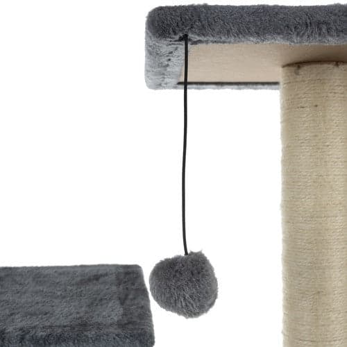 Kissan raapimispuu 71 cm, 4 tasoa, tasanne ja koppi harmaa/beige