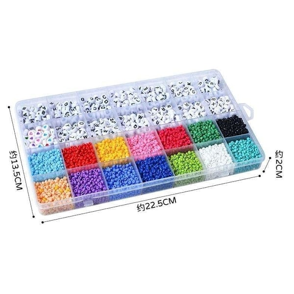 DIY Pärllåda Seed Beads & Bokstavspärlor – 3900 Pärlor för