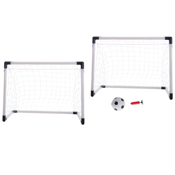 Fodboldmål sæt 185x120 cm, 1 stort/2 små, med bold og pumpe