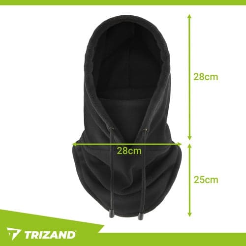 Talvikauluri musta polyesteri 28x25 cm unisex yleiskoko