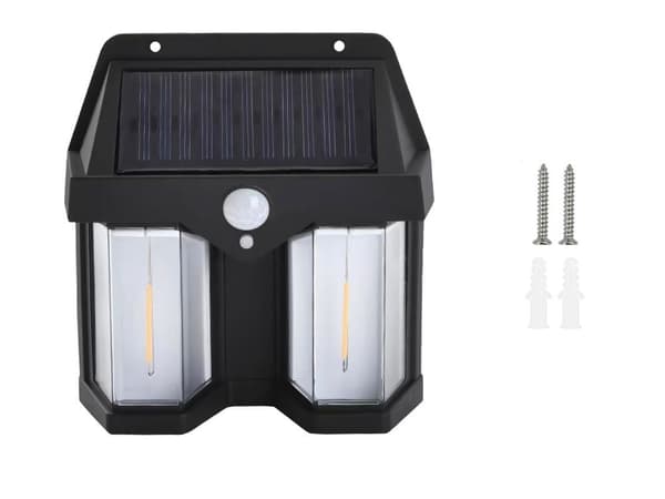 Solarlampe LED med bevægelses- og skumringssensor 3 indstillinger