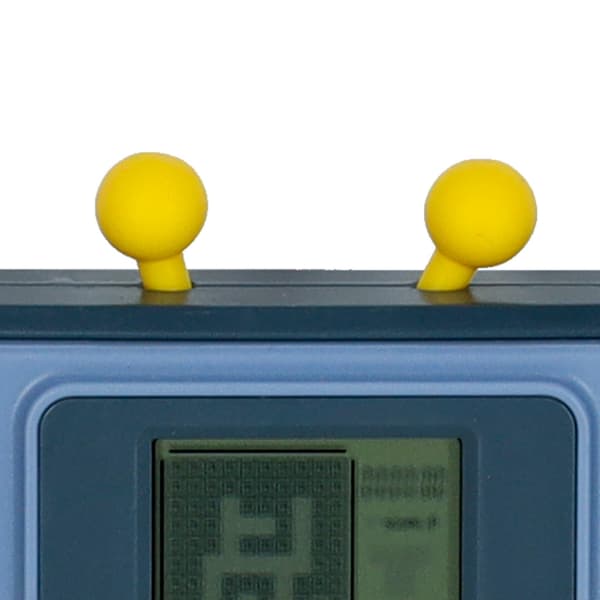 Bärbar retro spelkonsol grå med inbyggda spel, 2x AAA (ingår ej) Blå