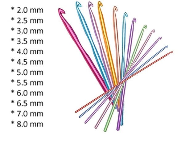 Virknålset 12-pack 2–8 mm ergonomiska med förvaringsväska