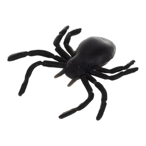 Plastspindlar Halloween 10-pack 3x3 cm svart PVC