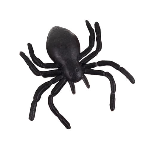 Plastikspindler Halloween 10-pak 3x3 cm sort PVC