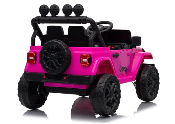 Batteridriven leksaksbil Jeep Rubicon 24V ride-on rosa