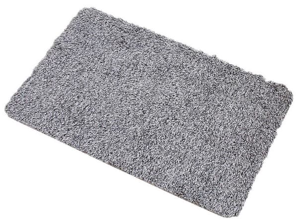 Entrématta mikrofiber/bomull med halkskydd PVC, grå 70x46 cm