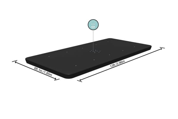 Poolöverdrag PVC svart för pool 404x201 cm / 412x201 cm