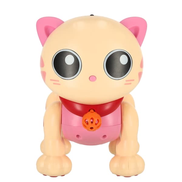Fjärrstyrd interaktiv kattleksak robot rosa 18 cm med fjärrkontroll