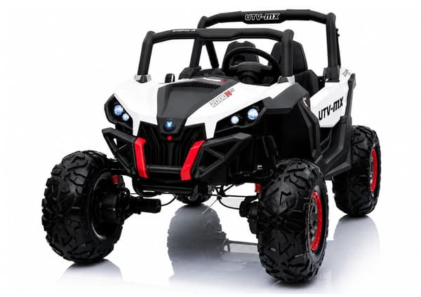Elektrisk åkbil Jeep för barn 4x45W vit med fjärrkontroll USB/MP4