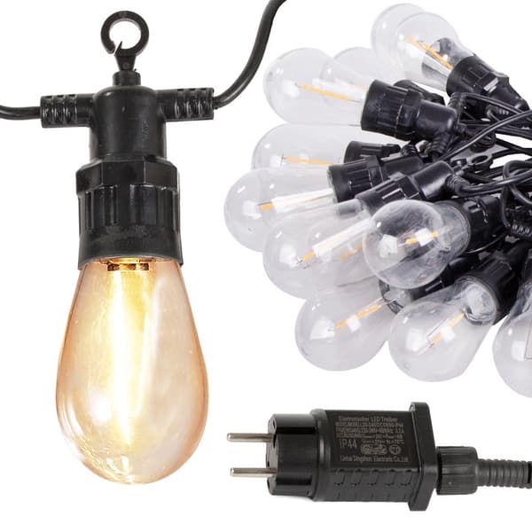 Ulkovalosarja 15 LED lämminvalkoinen 15 m IP44