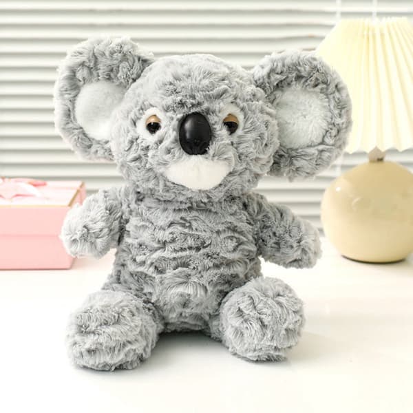 Krammebamse koala blød, siddende 22 x 20 x 15 cm grå